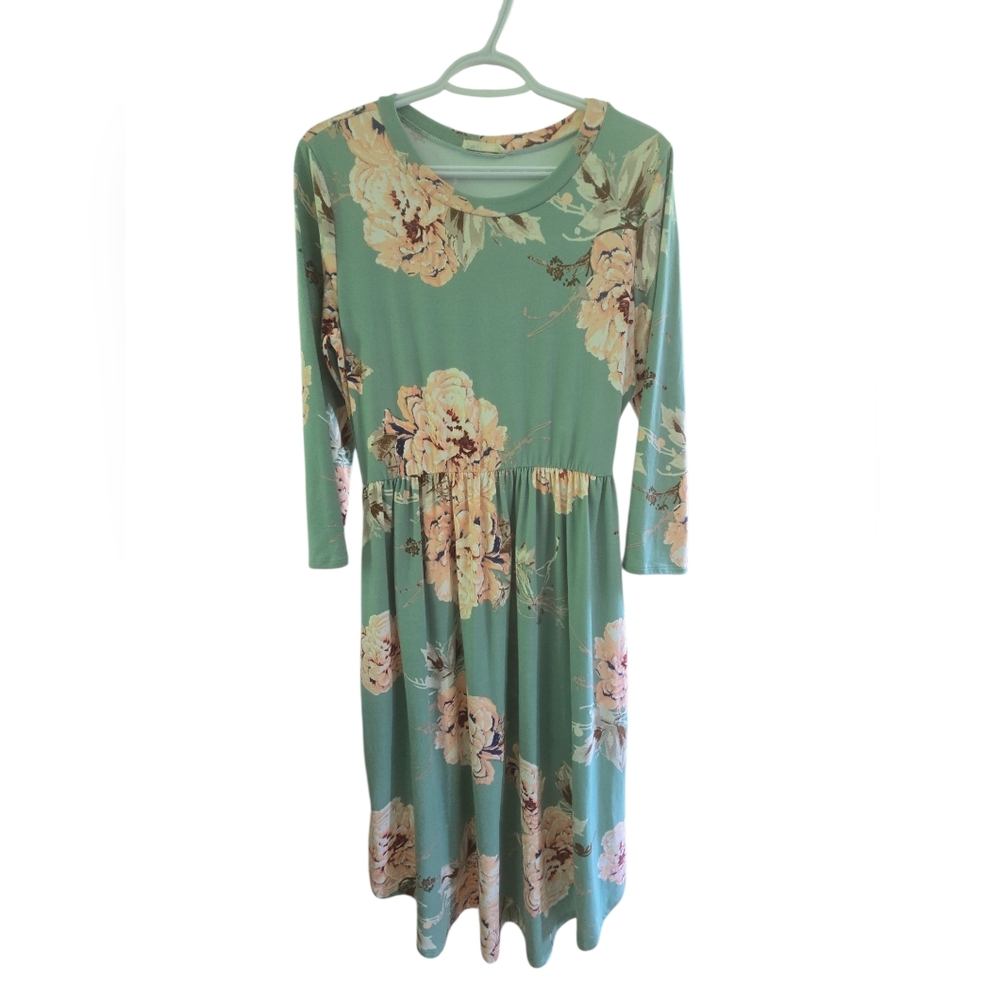 Floral Green Dress